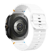 For Samsung Galaxy Watch Ultra 47mm / Ultra 2025 Kalebol Wave Stitching Silicone Strap(White)