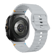 For Samsung Galaxy Watch Ultra 47mm / Ultra 2025 Kalebol Wave Stitching Silicone Strap(Light Grey)