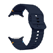 For Samsung Galaxy Watch Ultra 47mm / Ultra 2025 Kalebol Wave Stitching Silicone Strap(Midnight Blue)