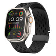 For Apple Watch 42mm / 41mm / 40mm / 38mm Kalebol Mesh Umbrella Buckle Silicone Watch Strap(Black) - free shipping - PMC TechLife - Order now!