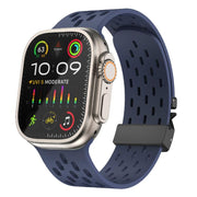 For Apple Watch 42mm / 41mm / 40mm / 38mm Kalebol Mesh Umbrella Buckle Silicone Watch Strap(Midnight Blue)