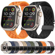 For Apple Watch 42mm / 41mm / 40mm / 38mm Kalebol Mesh Umbrella Buckle Silicone Watch Strap(Grey)