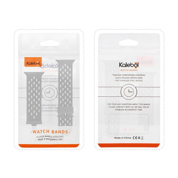 For Apple Watch 46mm / 49mm / 45mm / 44mm Kalebol Mesh Umbrella Buckle Silicone Watch Strap(White)