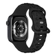 For Apple Watch 46mm / 49mm / 45mm / 44mm Embossed 3D Rose Flower Silicone Watch Band(Black) - free shipping - PMc TechLife - Order now!