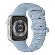 For Apple Watch 46mm / 49mm / 45mm / 44mm Embossed 3D Rose Flower Silicone Watch Band(Light Blue) - free shipping - PMc TechLife - Order now!