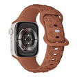 For Apple Watch 46mm / 49mm / 45mm / 44mm Embossed 3D Rose Flower Silicone Watch Band(Brown) - free shipping - PMc TechLife - Order now!