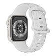 For Apple Watch 42mm / 41mm / 40mm / 38mm Embossed 3D Rose Flower Silicone Watch Band(White) - free shipping - PMc TechLife - Order now!