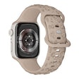 For Apple Watch 42mm / 41mm / 40mm / 38mm Embossed 3D Rose Flower Silicone Watch Band(Milk Tea) - free shipping - PMc TechLife - Order now!