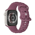 For Apple Watch 42mm / 41mm / 40mm / 38mm Embossed 3D Rose Flower Silicone Watch Band(Smoke Purple) - free shipping - PMc TechLife - Order now!
