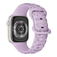 For Apple Watch 42mm / 41mm / 40mm / 38mm Embossed 3D Rose Flower Silicone Watch Band(Lilac) - free shipping - PMc TechLife - Order now!