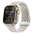 For Apple Watch 46mm / 49mm / 45mm / 44mm Kalebol Mesh Silver Umbrella Buckle Silicone Strap(Starlight) - free shipping - PMC TechLife - Order now!