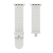 For Apple Watch 42mm / 41mm / 40mm / 38mm Kalebol Mesh Silver Umbrella Buckle Silicone Strap(Grey)