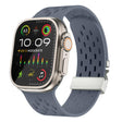 For Apple Watch 42mm / 41mm / 40mm / 38mm Kalebol Mesh Silver Umbrella Buckle Silicone Strap(Blue Grey) - free shipping - PMC TechLife - Order now!