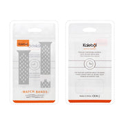 For Apple Watch 42mm / 41mm / 40mm / 38mm Kalebol Mesh Silver Umbrella Buckle Silicone Strap(Black)