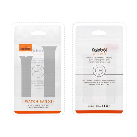 For Apple Watch 46mm / 49mm / 45mm / 44mm Kalebol Magnetic Silicone Watch Strap(Black)