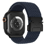 For Apple Watch 46mm / 49mm / 45mm / 44mm Kalebol Wide Umbrella Braided Strap(Midnight Blue)