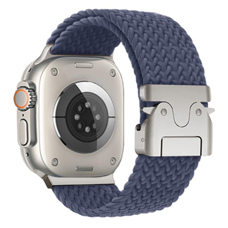 For Apple Watch 42mm / 41mm / 40mm / 38mm Kalebol Wide Umbrella Braided Strap(Dark Blue)
