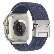 For Apple Watch 42mm / 41mm / 40mm / 38mm Kalebol Wide Umbrella Braided Strap(Dark Blue)