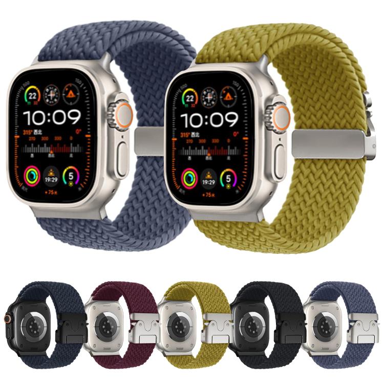 For Apple Watch 42mm / 41mm / 40mm / 38mm Kalebol Wide Umbrella Braided Strap(Black)