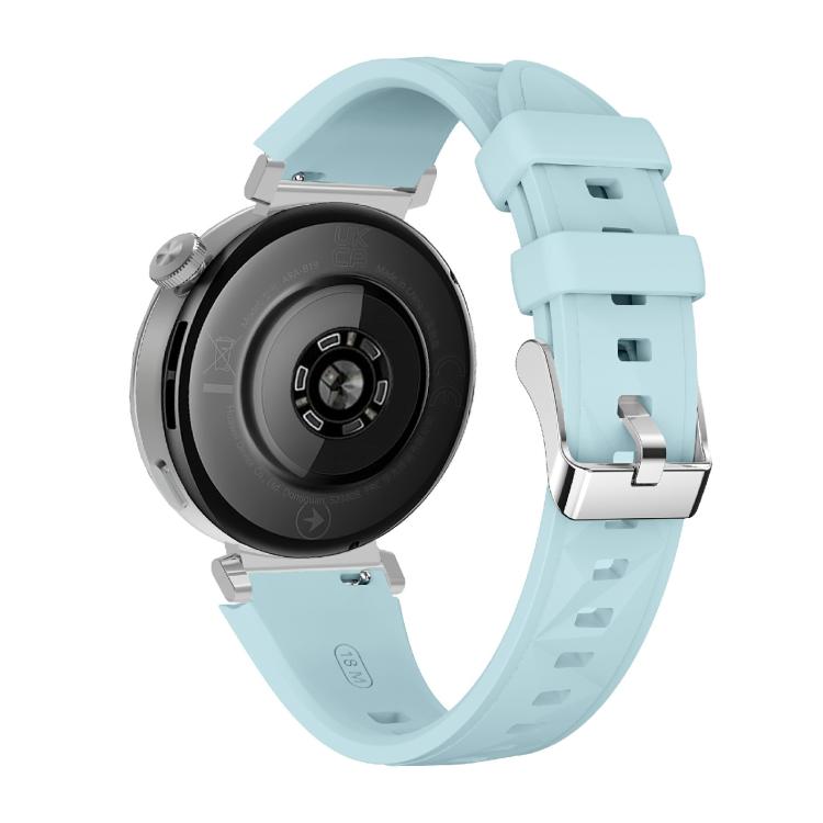 Kalebol 18mm Universal Diamond Embossed Silicone Strap(Ice Blue)