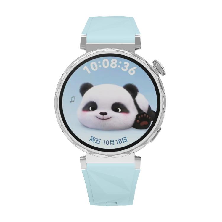 Kalebol 18mm Universal Diamond Embossed Silicone Strap(Ice Blue)