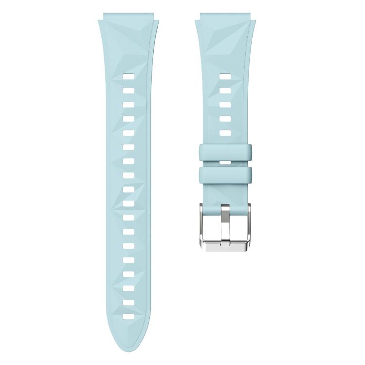 Kalebol 18mm Universal Diamond Embossed Silicone Strap(Ice Blue)