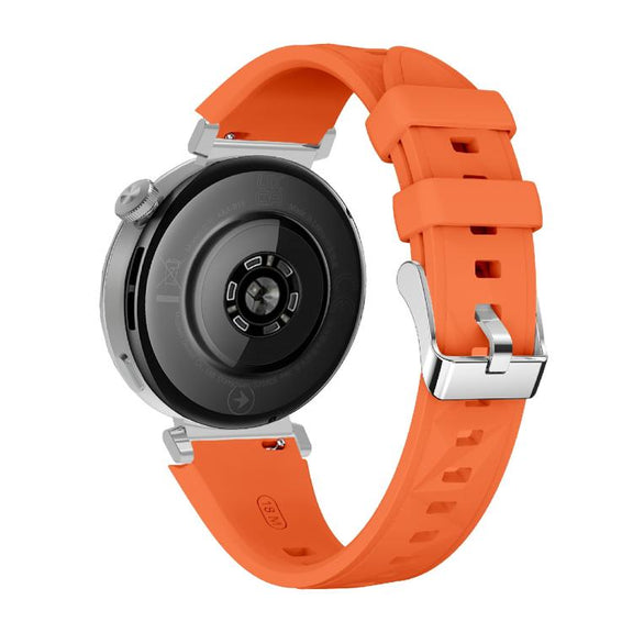 Kalebol 18mm Universal Diamond Embossed Silicone Strap(Orange)