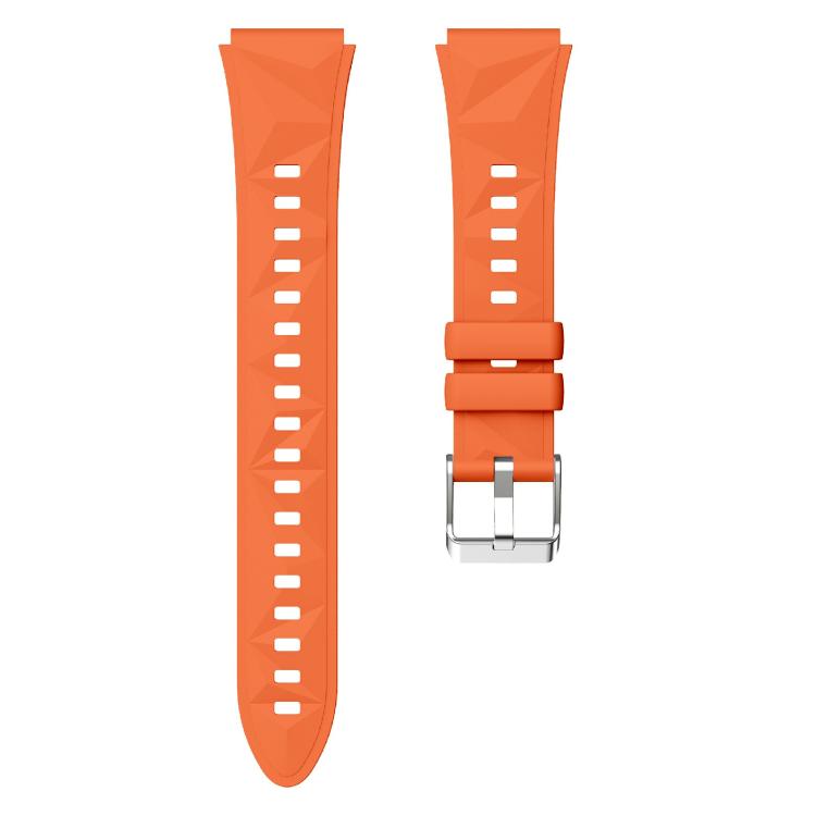Kalebol 18mm Universal Diamond Embossed Silicone Strap(Orange)