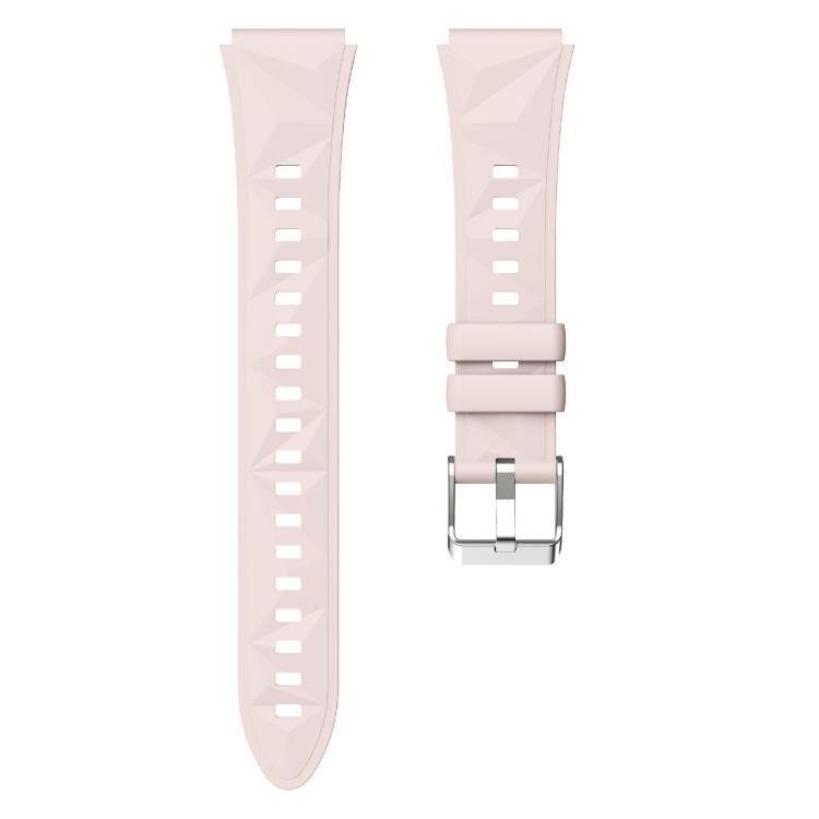 Kalebol 18mm Universal Diamond Embossed Silicone Strap(Pink)