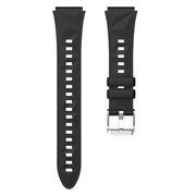 Kalebol 18mm Universal Diamond Embossed Silicone Strap(Black)