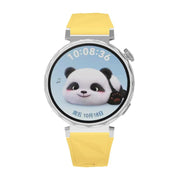 Kalebol 18mm Universal Diamond Embossed Silicone Strap(Yellow)