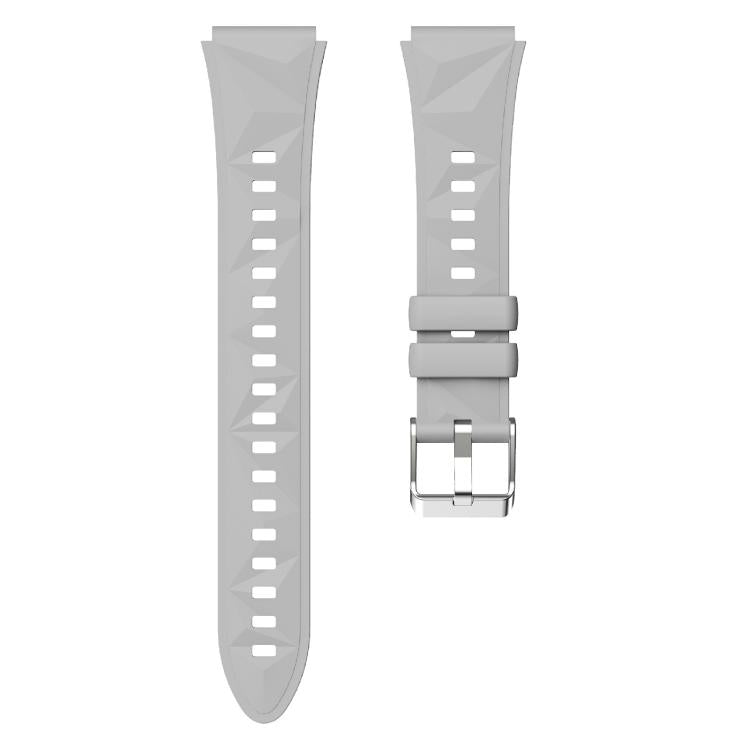 Kalebol 18mm Universal Diamond Embossed Silicone Strap(Light Grey)