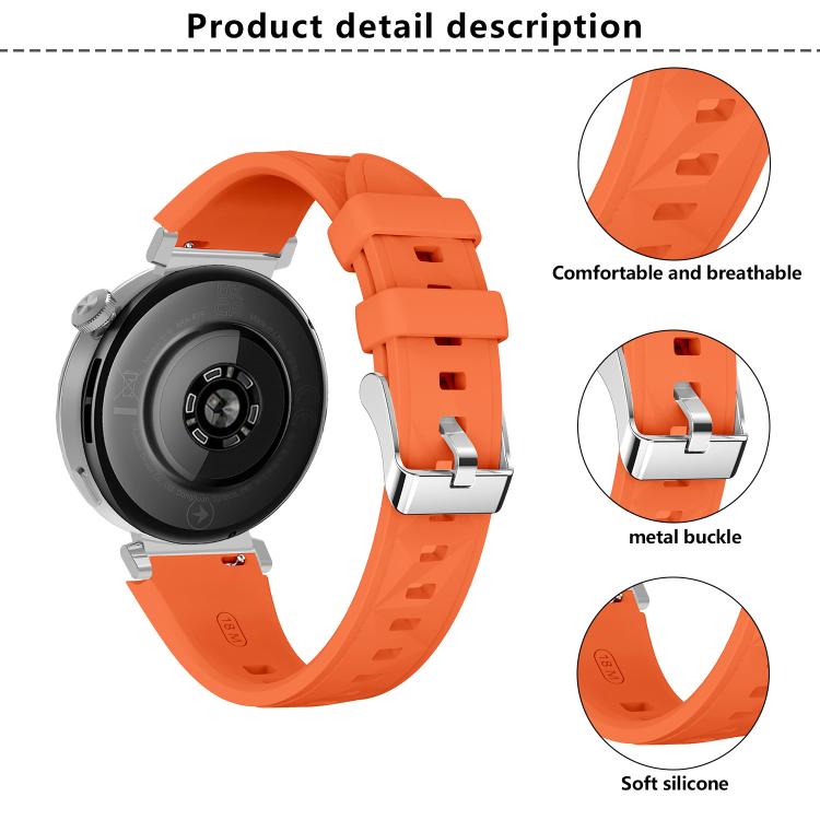 Kalebol 18mm Universal Diamond Embossed Silicone Strap(Yellow)