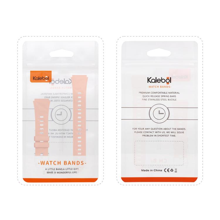Kalebol 18mm Universal Diamond Embossed Silicone Strap(Black)
