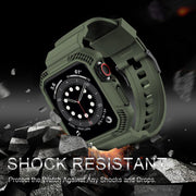 For Apple Watch 42mm / 41mm / 40mm / 38mm VIETAO Carbon Fiber Silicone Strap(Grass Green)
