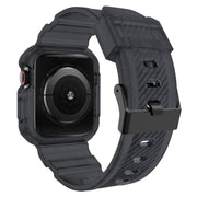 For Apple Watch 42mm / 41mm / 40mm / 38mm VIETAO Carbon Fiber Silicone Strap(Transparent Grey)