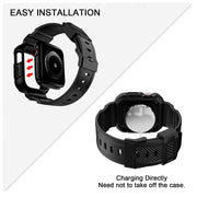 For Apple Watch Ultra 2 / 1 49mm VIETAO Carbon Fiber Silicone Strap(Black)