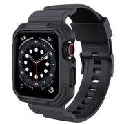 For Apple Watch Ultra 2 / 1 49mm VIETAO Carbon Fiber Silicone Strap(Dark Gray)