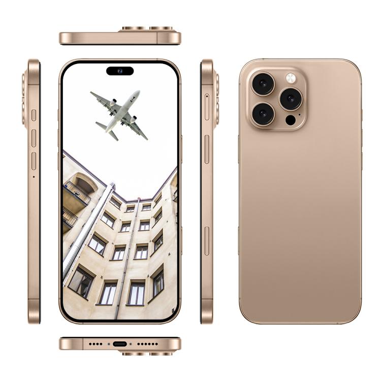 A88 / i16 Pro Max, 2GB+16GB, 6.6 inch Android 8.1 MTK6580A Quad Core, OTG, Network: 3G, Dual SIM, Plug:EU Plug(Desert Gold)