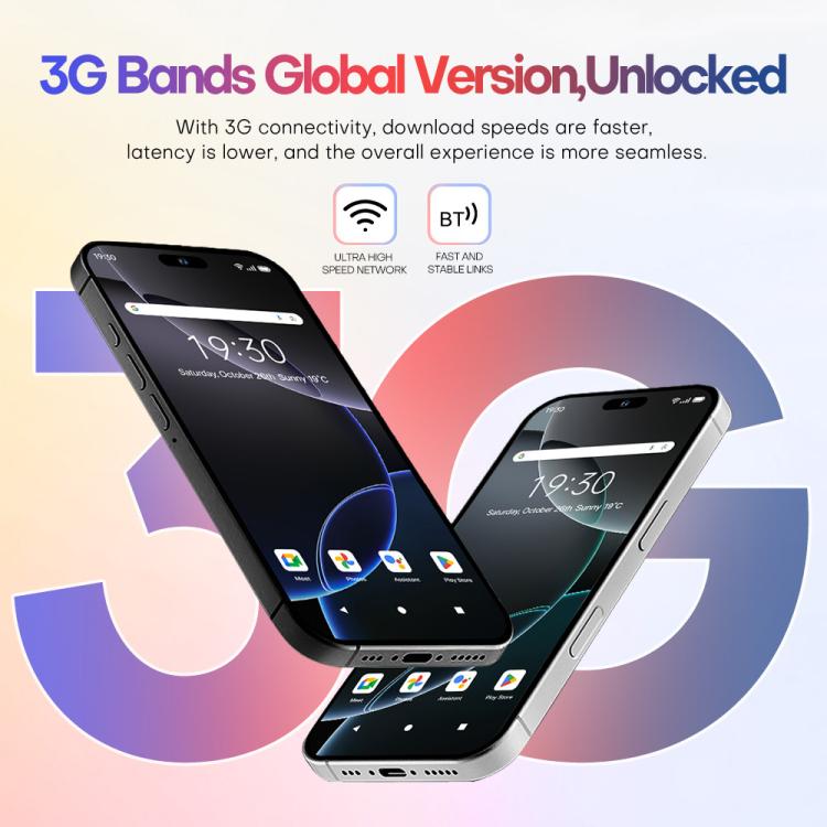 A88 / i16 Pro Max, 2GB+16GB, 6.6 inch Android 8.1 MTK6580A Quad Core, OTG, Network: 3G, Dual SIM, Plug:EU Plug(Titanium White)