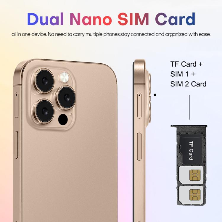 A88 / i16 Pro Max, 2GB+16GB, 6.6 inch Android 8.1 MTK6580A Quad Core, OTG, Network: 3G, Dual SIM, Plug:EU Plug(Titanium Black)