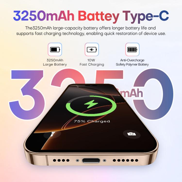 A88 / i16 Pro Max, 2GB+16GB, 6.6 inch Android 8.1 MTK6580A Quad Core, OTG, Network: 3G, Dual SIM, Plug:EU Plug(Titanium Grey)