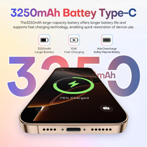 A88 / i16 Pro Max, 2GB+16GB, 6.6 inch Android 8.1 MTK6580A Quad Core, OTG, Network: 3G, Dual SIM, Plug:EU Plug(Titanium Grey)