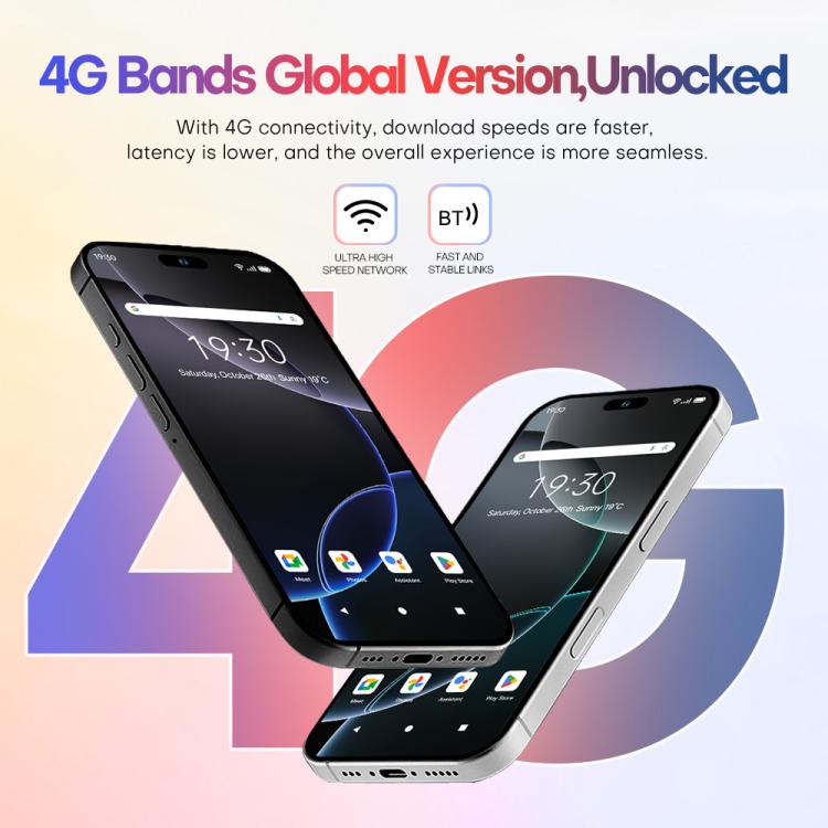 A88A / i16 Pro Max, 6GB+64GB, 6.6 inch Android 12 MTK6762 Helio G25 Octa Core, NFC, OTG, Network: 4G, Dual SIM, Plug:EU Plug(Titanium White)