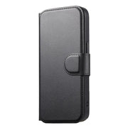 For iPhone 16e CaseNeo Finger Grip Strap MagSafe Leather Phone Case(Black)