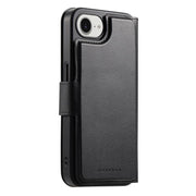 For iPhone 16e CaseNeo Finger Grip Strap MagSafe Leather Phone Case(Black)