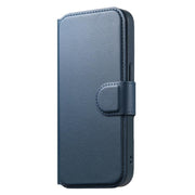 For iPhone 16e CaseNeo Finger Grip Strap MagSafe Leather Phone Case(Blue)