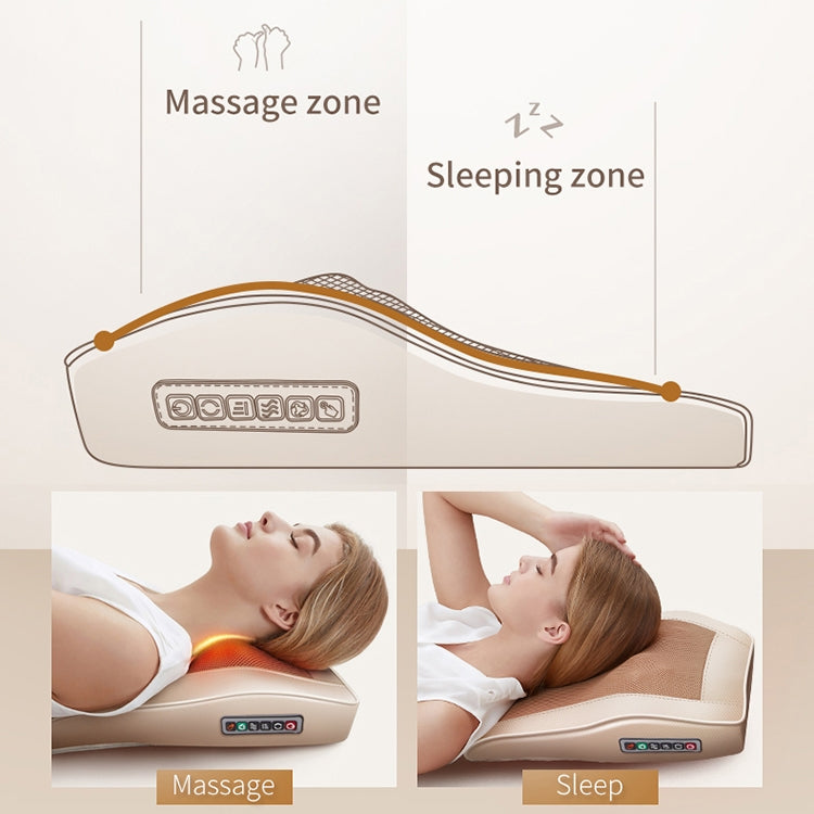 Multifunctional Mini Massage Pillow Neck and Shoulder Cervical Massager, Plug Type:US Plug(Black)