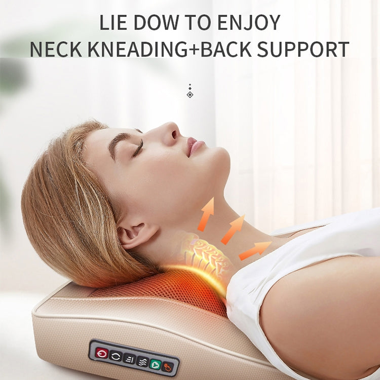 Multifunctional Mini Massage Pillow Neck and Shoulder Cervical Massager, Plug Type:UK Plug(Black)