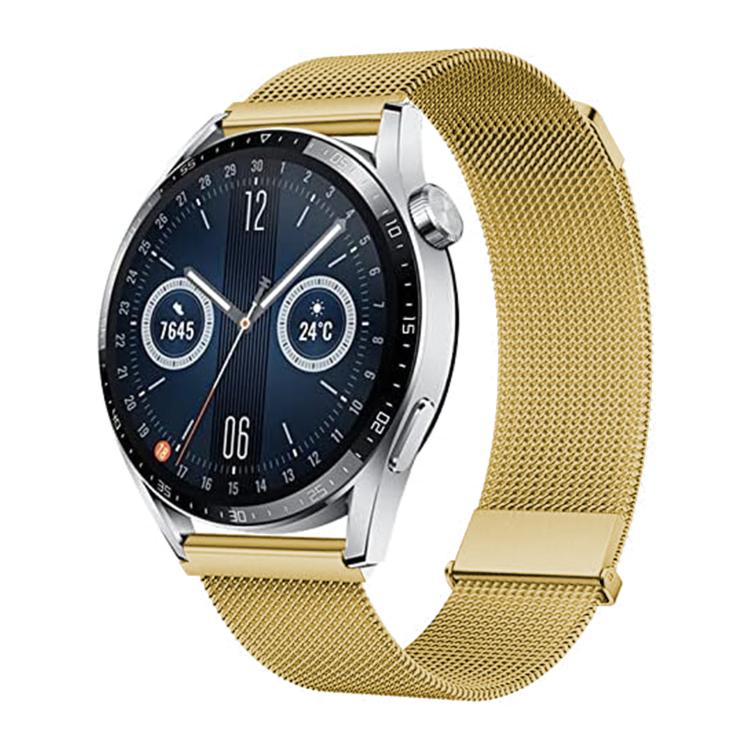 Kalebol 20mm Universal Loop Double Magnetic Buckle Milanese Strap(Gold)
